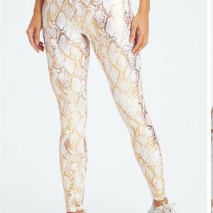 Fabletics Copper Foil Snake Define Powerhold High Waisted 7/8 legging